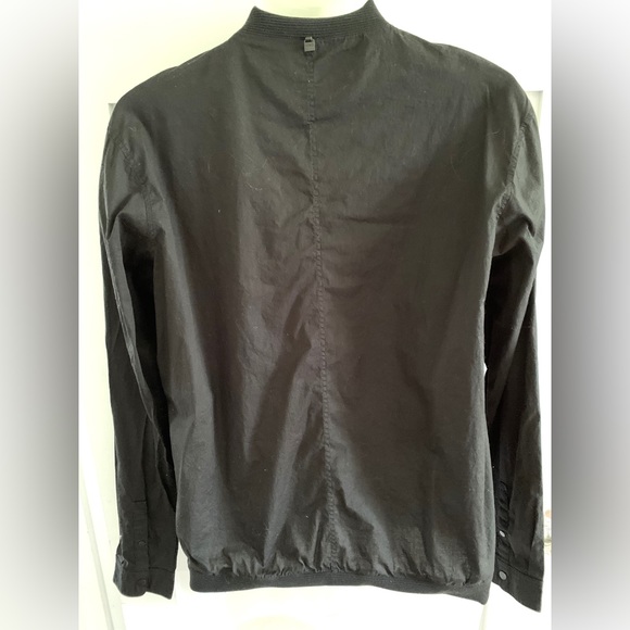 Rudsak men’s black Cotton Shirt Long Sleeved Elastic Waist/Collar Small - Picture 6 of 8